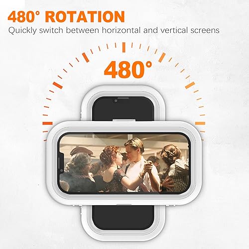 Miniatura 3 de CoguZed Soporte de teléfono impermeable para ducha, actualizado en 2023, rotación de 480, compatible con iPhone 1514131211 Pro Max, Samsung Galaxy y