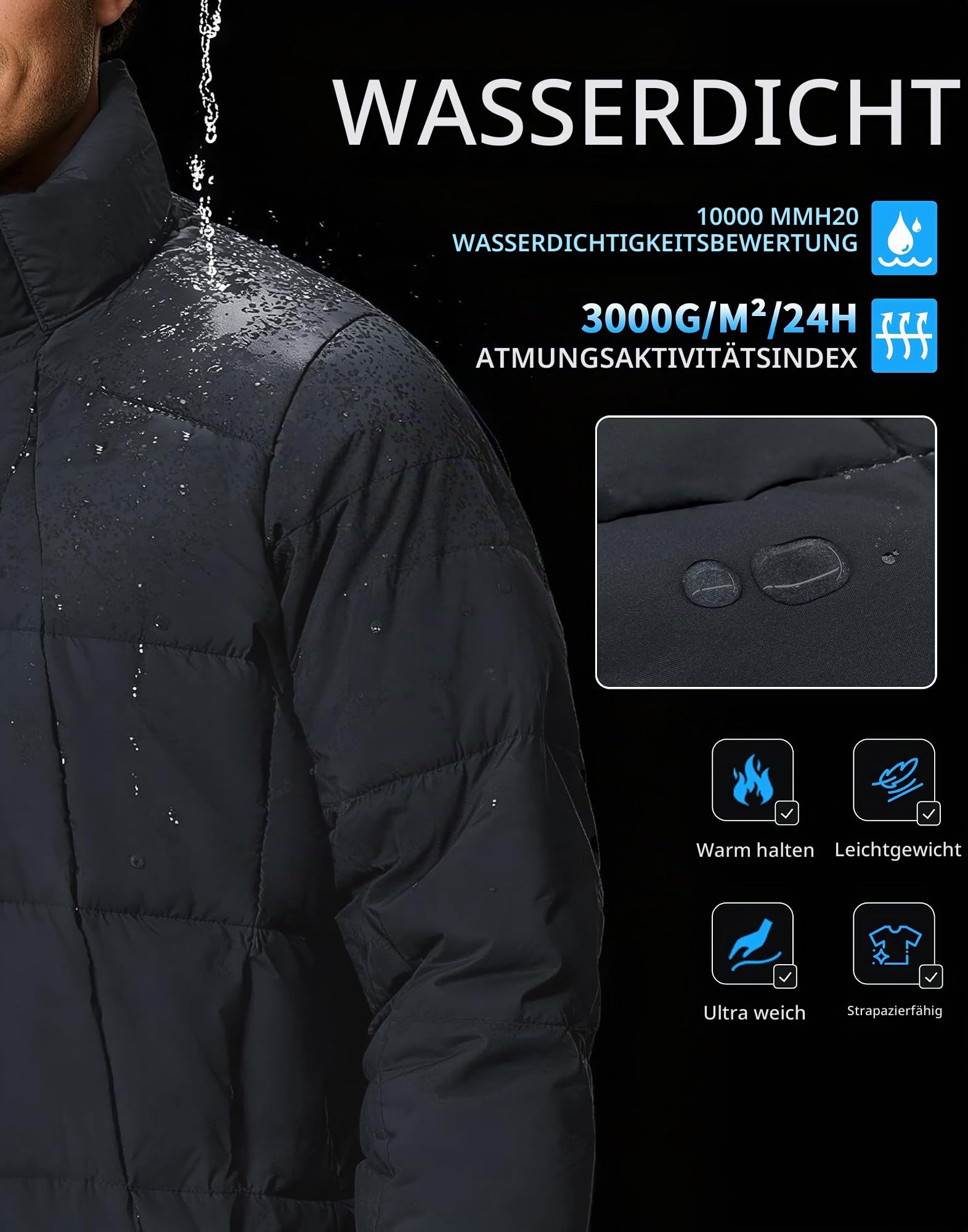 Pioneer Camp Herren Winterjacke Warm Wasserdicht Winddicht Outdoorjacke für Alltag und Freizeit