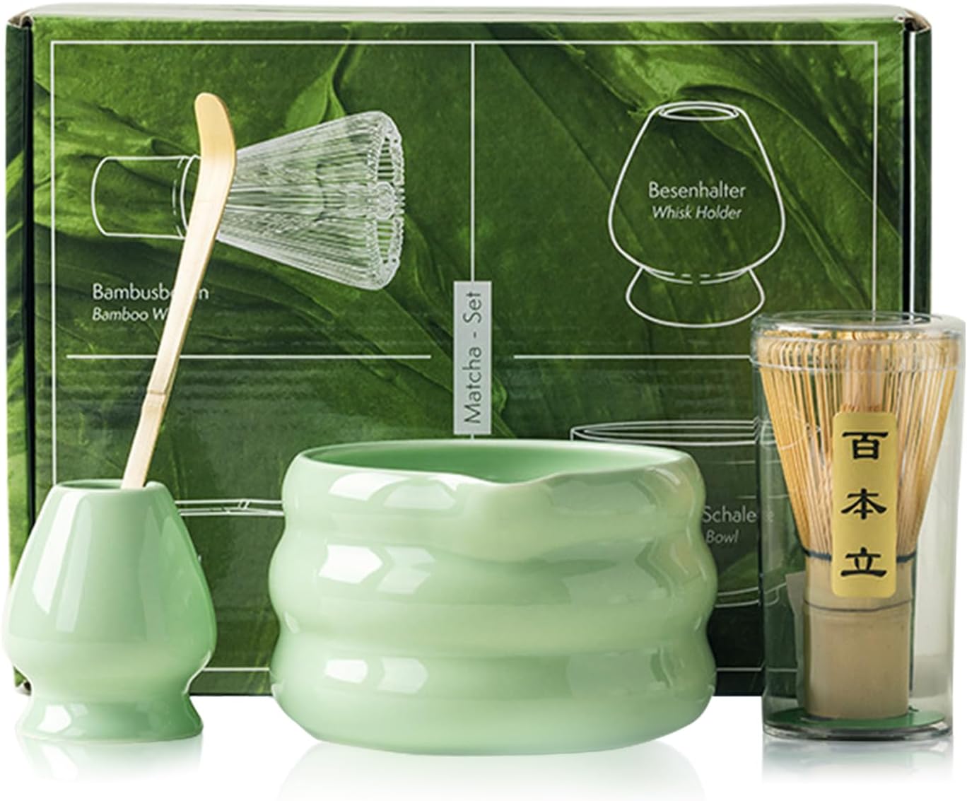 Matcha Sifter Matcha Chawan Matcha Bowl, Tea Whisk, Chashaku, Spoon, Matcha Holder, Bamboo Coaster Starter Set Matcha Kit