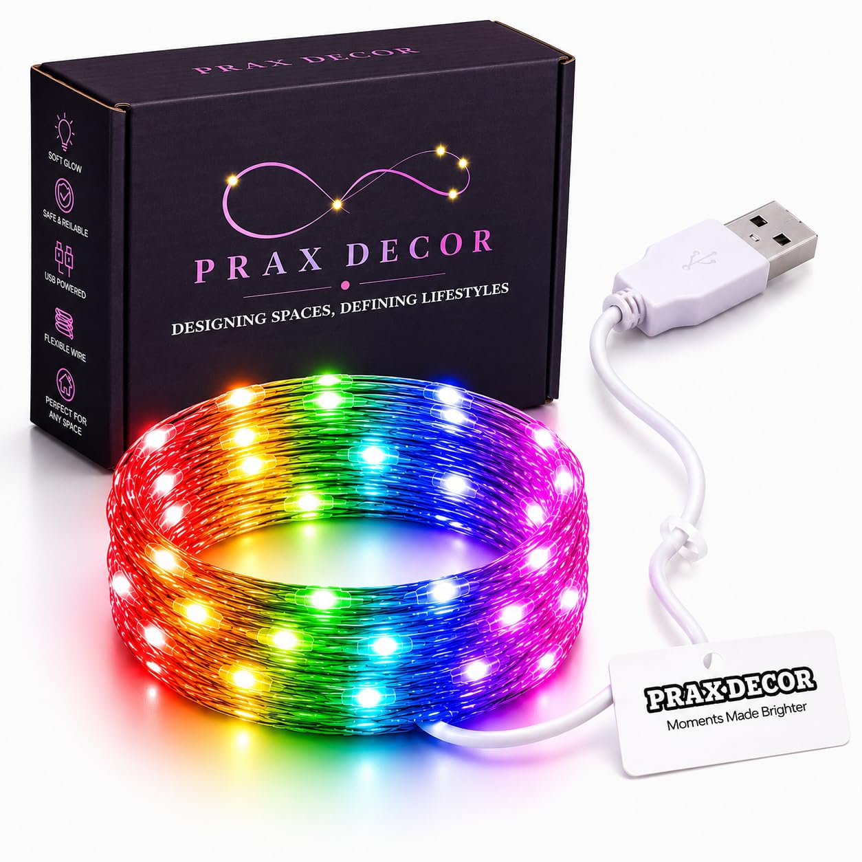 30 LED RGB 4-Color Changing USB Fairy String Lights, 3M Silver Wire, Waterproof Decorative Lights for Bedroom, Balcony, Diwali, Wedding, Birthday Party, Home Decor – USB Powered (RGB 4)-image-24