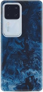 Kılıfland Vivo V30 ile Uyumlu Silikon Kılıf, Desen Özel Seri, Blue Zigzag