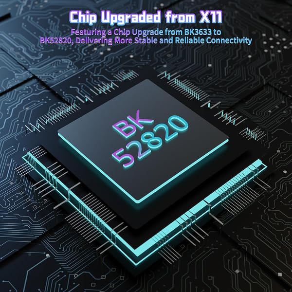 ATTACK SHARK X11SE Kabellose Gaming-Maus, 63g Superleicht, mit PixArt PAW3311-Sensor, 22000 DPI, Tri-Mode BT/2,4 GHz/Kabelgebunden, 1000Hz, 300mAh Battery, Dual-Treiber, für PC/Xbox/PS/Mac, Schwarz - 5