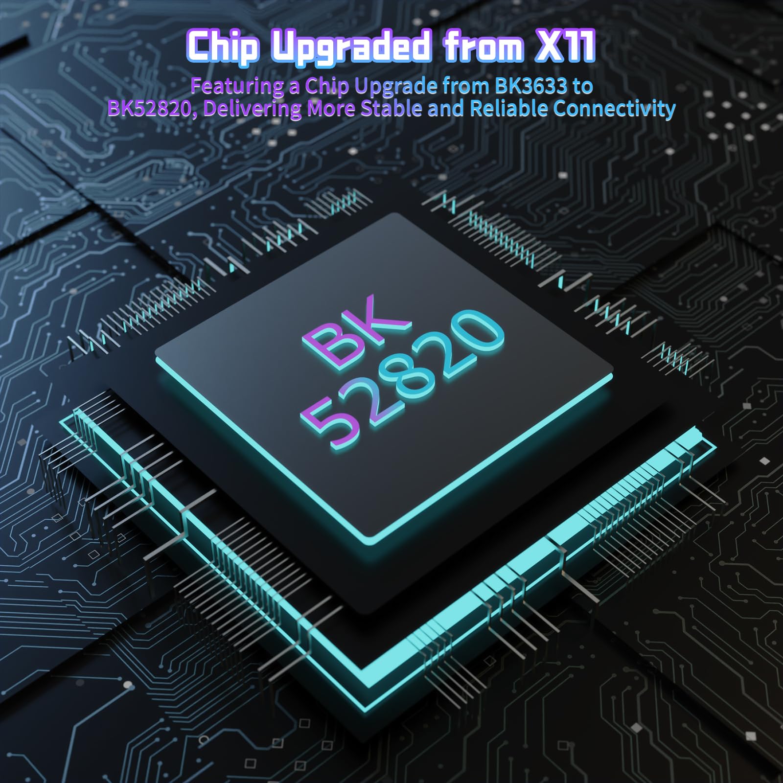 ATTACK SHARK X11SE Kabellose Gaming-Maus, 63g Superleicht, mit PixArt PAW3311-Sensor, 22000 DPI, Tri-Mode BT/2,4 GHz/Kabelgebunden, 1000Hz, 300mAh Battery, Dual-Treiber, für PC/Xbox/PS/Mac, Schwarz - 5