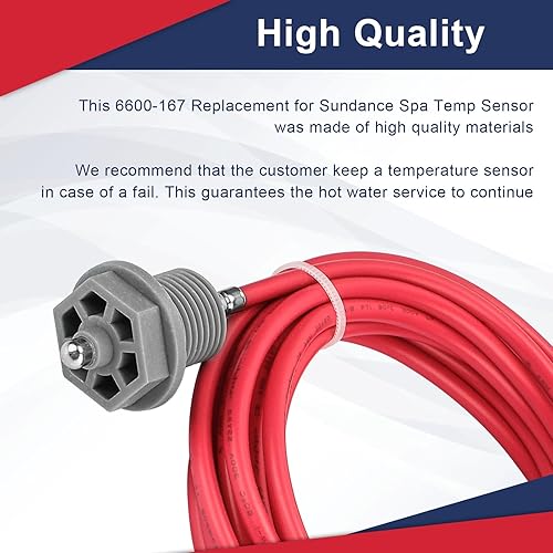 Vista 7 de Sensor de temperatura de spa 6600-167 de repuesto para sensor de temperatura Sundance Spa, con conectores de extremo de caja, también apto