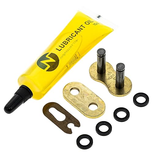 Miniatura 3 de Niche - Cadena de transmisión prémium sin junta tórica de alta resistencia con enlace maestro para motocicletas y ATVs 520V-X, Gris