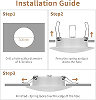 Vista 9 de Luz LED de Techo Empotrada para RV Barco de 4.5 Pulgadas, Luz LED de Disco para RV de 12 Voltios Blanco Frío, Iluminación Interior Downlight de 12V