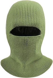 CLAPE Balaclava Ski Mask Warm Face Mask for Cold Weather Balaclava Knitted Cap Mens 2-in-1 Hat Snow Mask Neck Warmer Hood