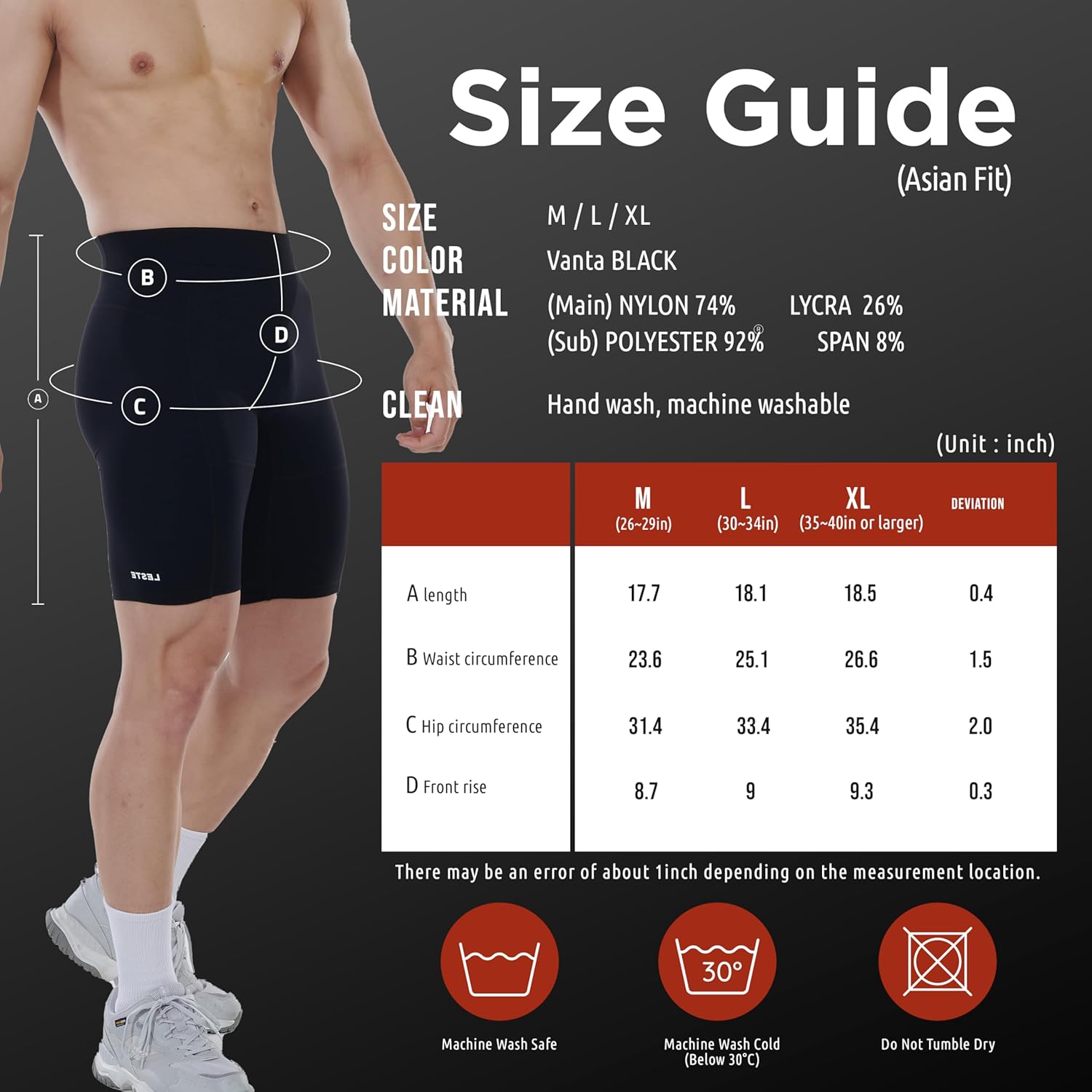 LESTE MuscleWrap AIR 5 – Mens Breathable Leggings, Mens Compression Sports Short Workout Athletic Training Tights Pants - Image 5