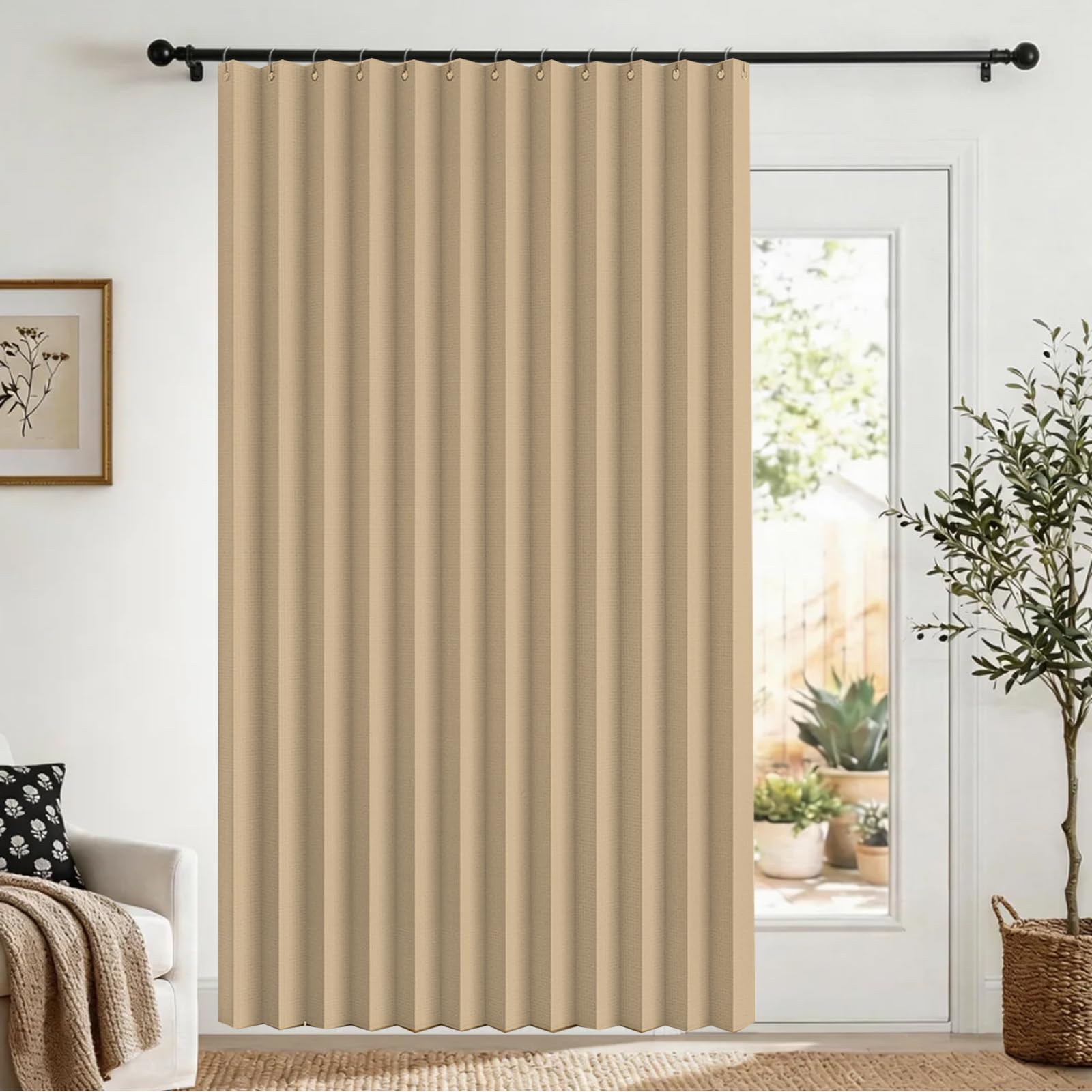 Rideau de Porte magnétique occultant, adapté aux cloisons des salles de Bains, des Chambres et des Salons-Coffee color-W120xH190cm