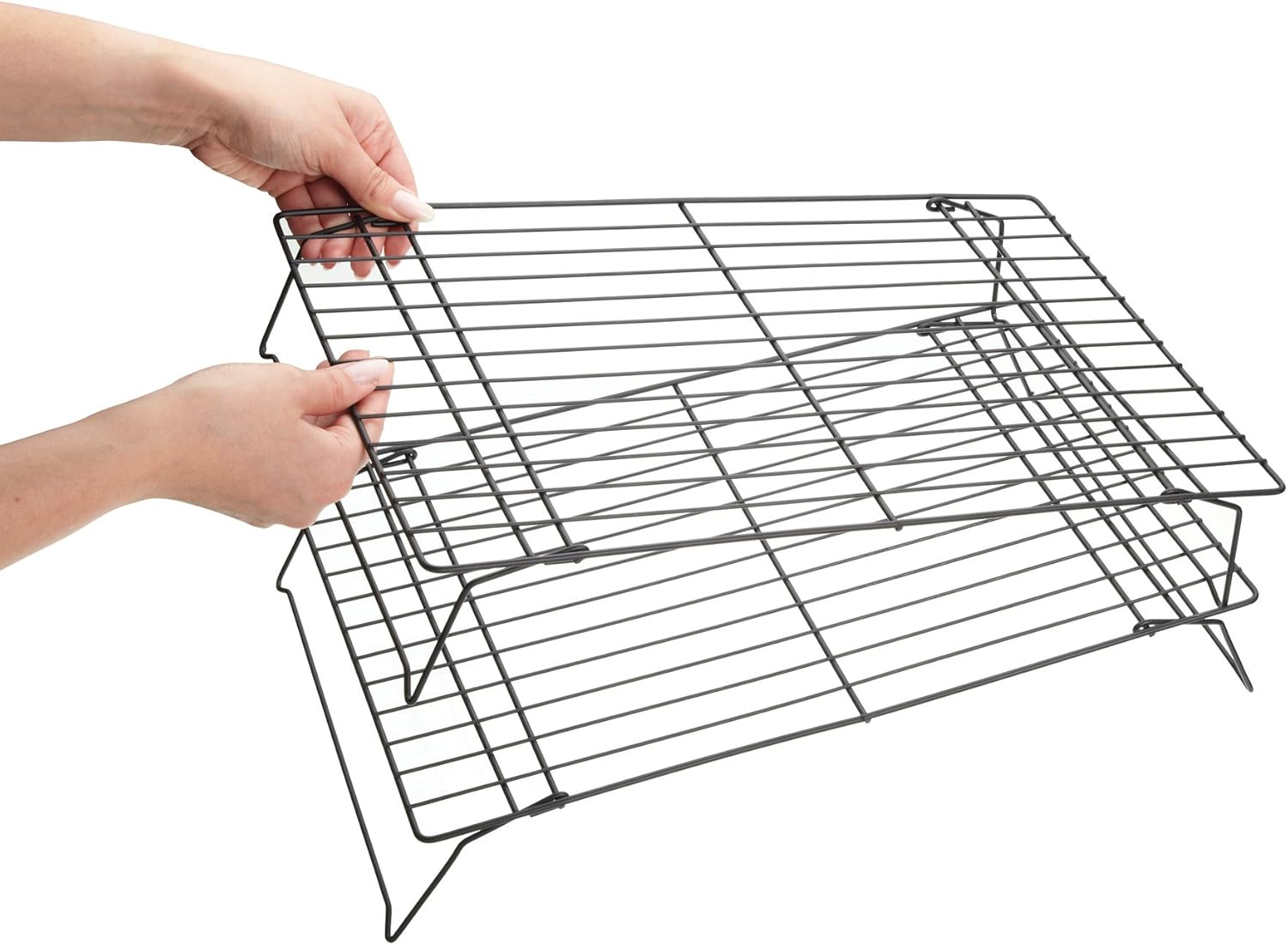 KitchenCraft 3-Tier Stackable Non-Stick Cake Cooling Rack, 21 x 4 cm (8" x 16")