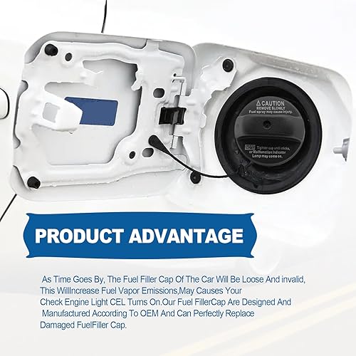 Miniatura 5 de Tapa de llenado del depósito de combustible y tapa de gasolina, compatible con 4Runner, Avalon, Camry, Corolla, Highlander, Sequoia, Sienna, Solara,