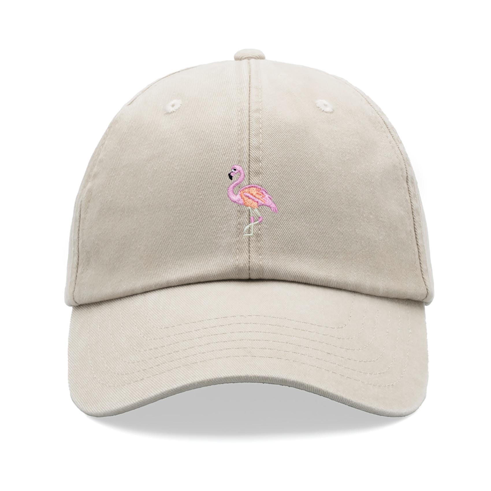 Cap Base Unisex Stone Flamingo Baseball Cap Vintage Washed Dad Hat Low Profile Adjustable
