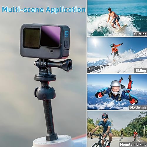 Vista 16 de Paquete de 4 filtros ND ND8 ND16 ND32 CPL para GoPro Hero 13, Hero12, Hero11, Hero10, Hero 9 negro, HD de vidrio óptico de densidad neutra