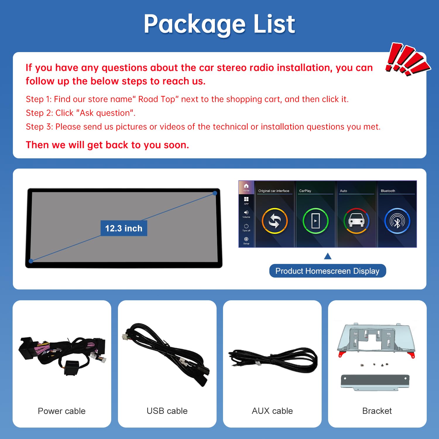 Road Top 12,3" Radio Coche CarPlay para BMW Serie X5 X6 E70/E71 con CCC | 2007-2009, Radio de Coche, Pantalla HD Linux, Bisel Ultrafino, CarPlay Inalámbrico, Android Auto, MirrorLink, Integración OEM