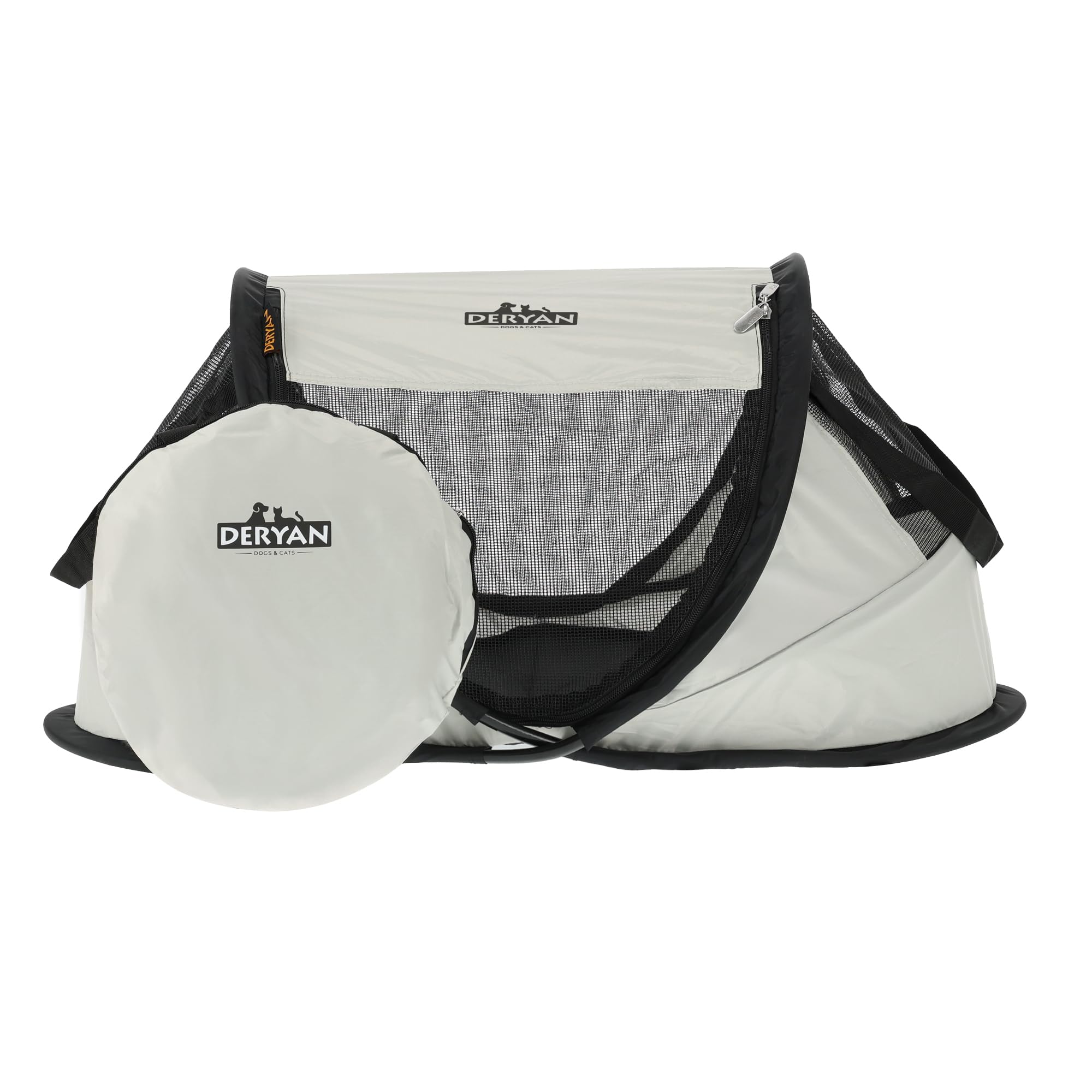 Deryan Dogs & Cats – Luxuriöses Pop-up-Reisebett für Haustiere – Hundebox – Pop-up-System – Zusammenklappbare Box – Extra Dickes Netzgewebe – Klein