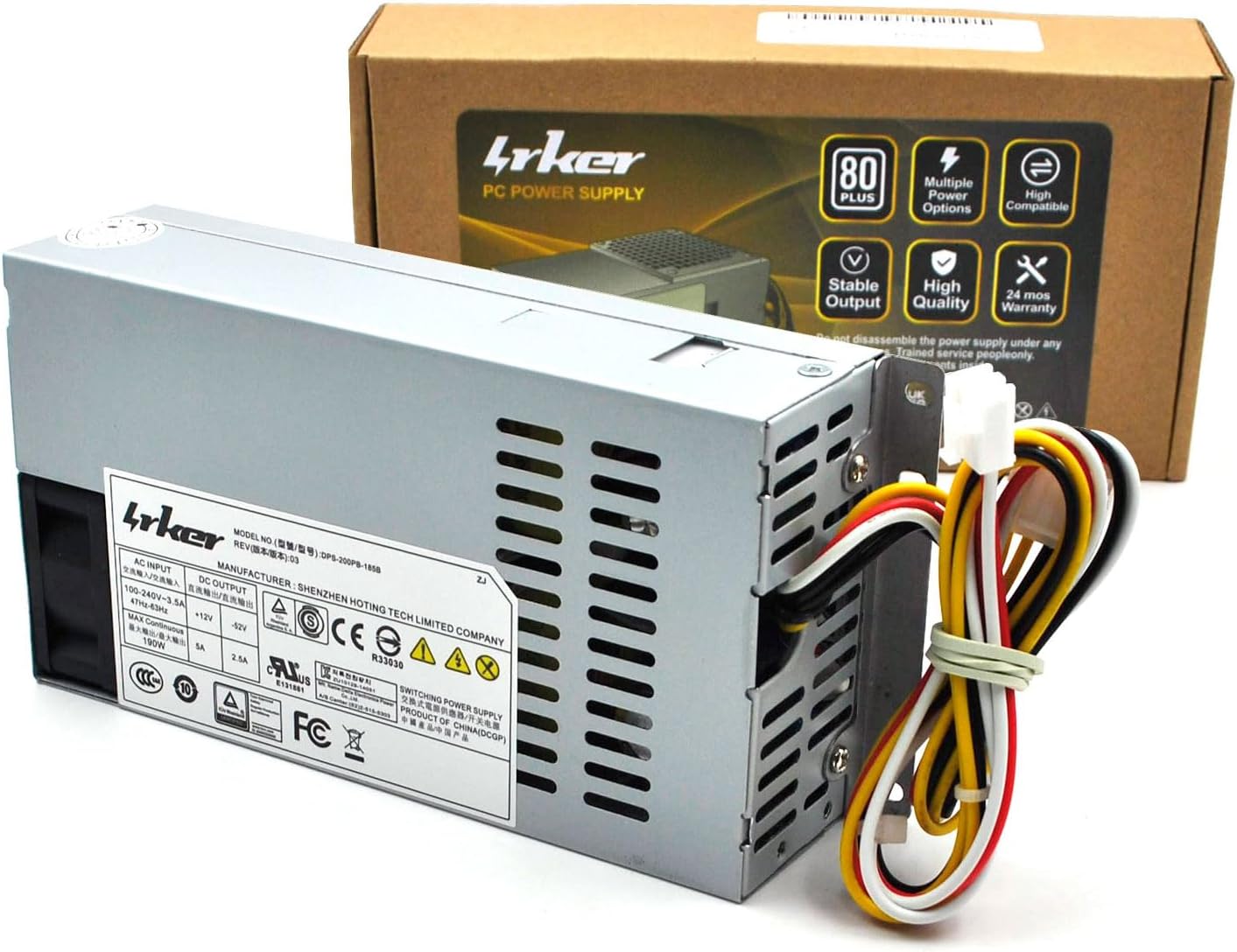 190W Power Supply Compatible with Delta, AC100-240V, 3.5A, 47-63HZ, DPS-200PB-185B