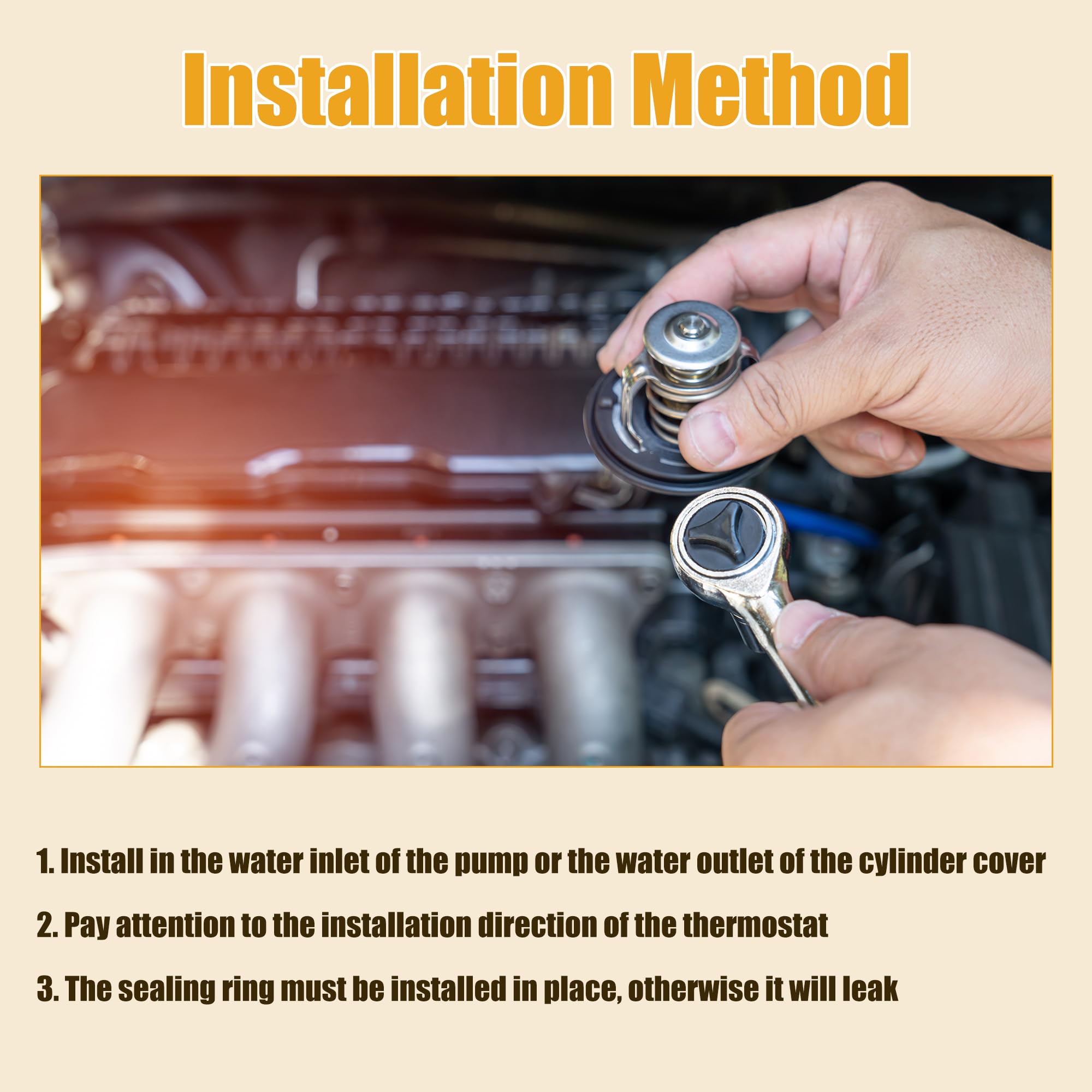 Amazon.com: Partuto Engine Coolant Thermostat No.24507563/3091114  