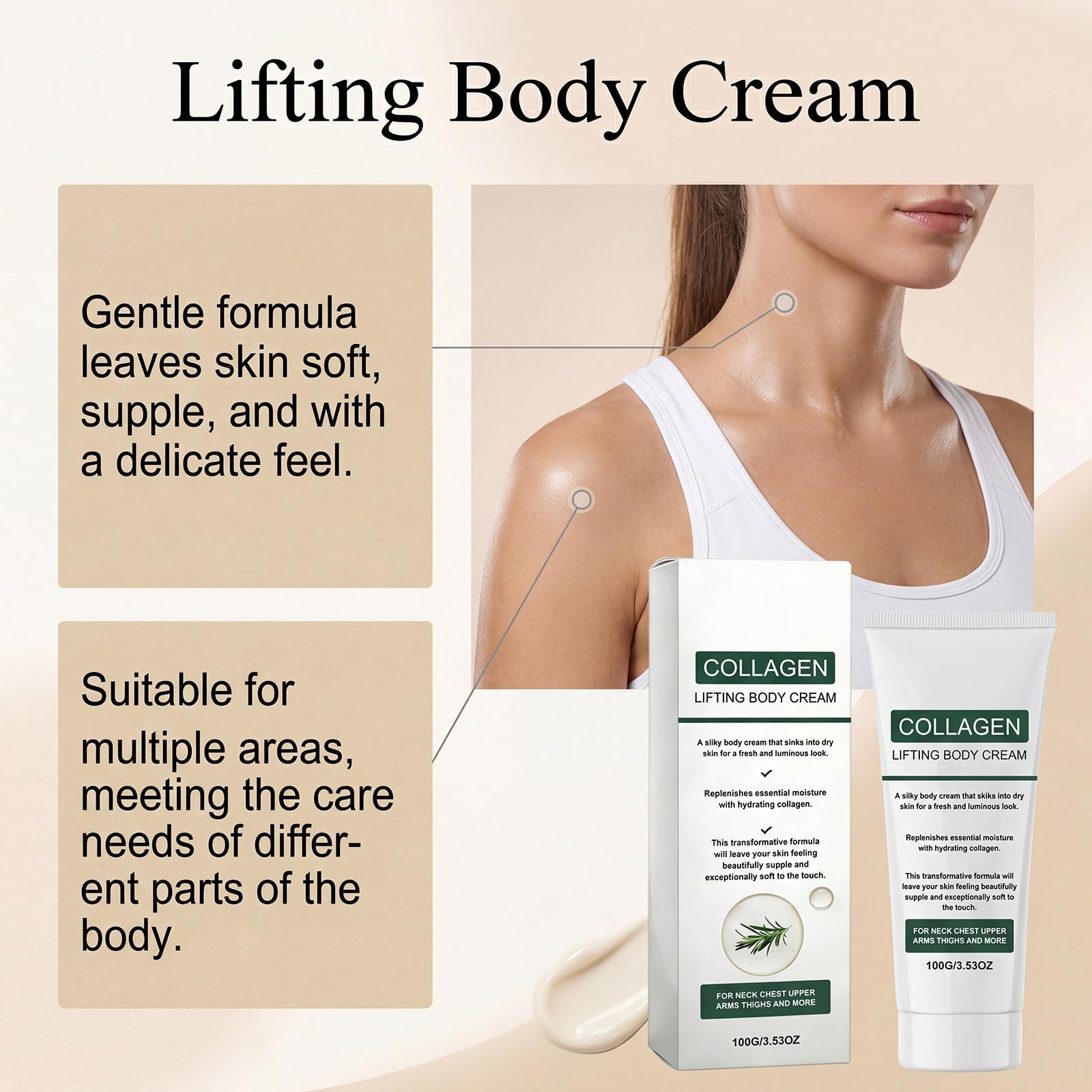 Collagen Body Oil Silk Texture Hydrating Shower Oil, Lifting Firming Body Lotion, Moisturizing Skin Care Oil for Women, Smooth Tightening Daily Body Skin Care (6 Flaschen)