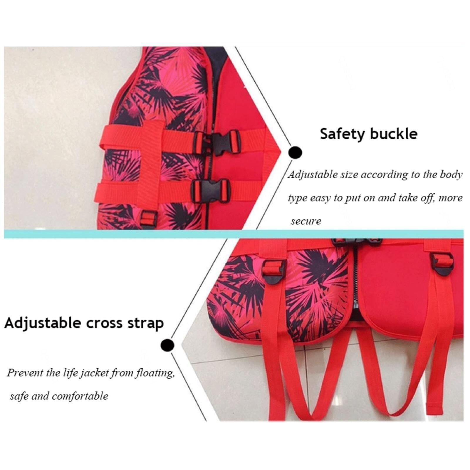 Kayak Swimming Vest, Adjustable Safety Swimming Vest for Adults Men Women, Neoprene High Buoyancy Breathable for Swimming Diving Rafting Sports Men Women Adults