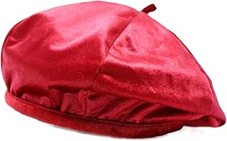 Red Velvet Beret - Satiny Smooth - Classic Retro Style