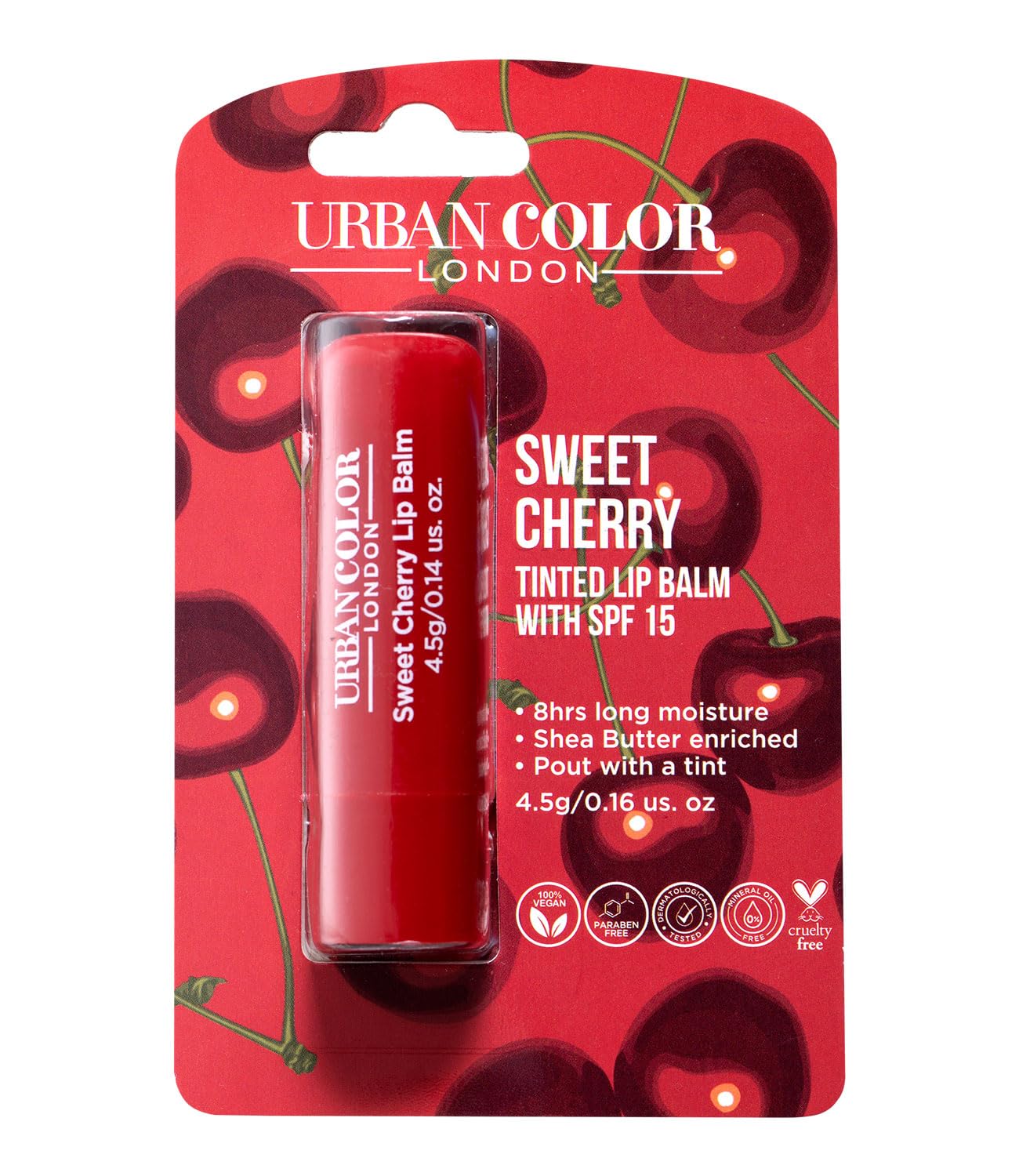 Urban Color London Tinted Lip Balm- 4.5g (Flavour- Cherry)-picture-17