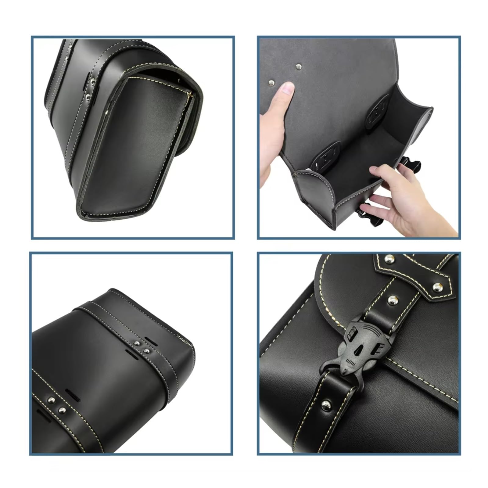 Compatibile Con Sportster Per XL883 XL1200 Xl 883 Moto Bisaccia Modello Side PU Borsa Sella Bagagli Attrezzi Accessori Sacche Moto