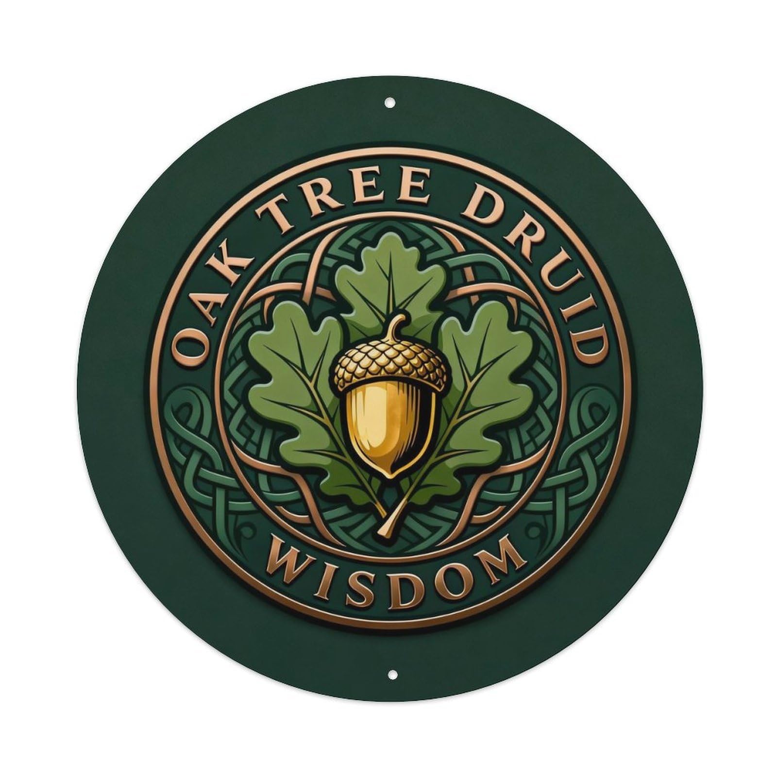 Oak Tree Druid Wisdom Metal Tin Sign Plaque