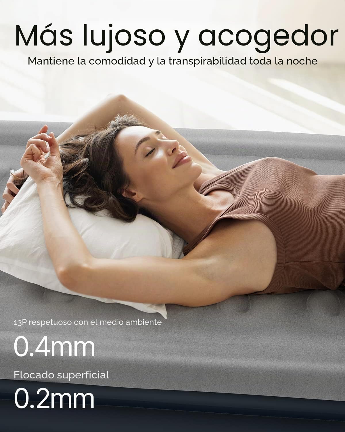iDOO Colchón Hinchable, Cama Hinchable con Bomba de inflado incorporada.Rápido inflado y desinflado en Tan Solo 3 Minutos,para el hogar, 137x193x46cm, Peso máximo:295kg, Cama Matrimonial