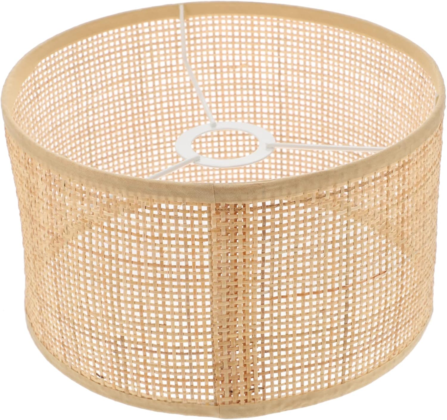 Woven Rattan Lamp Shade Cover Design Height Pastoral Style Decorative Light Fixture for Living Room Bedroom and Kitchen