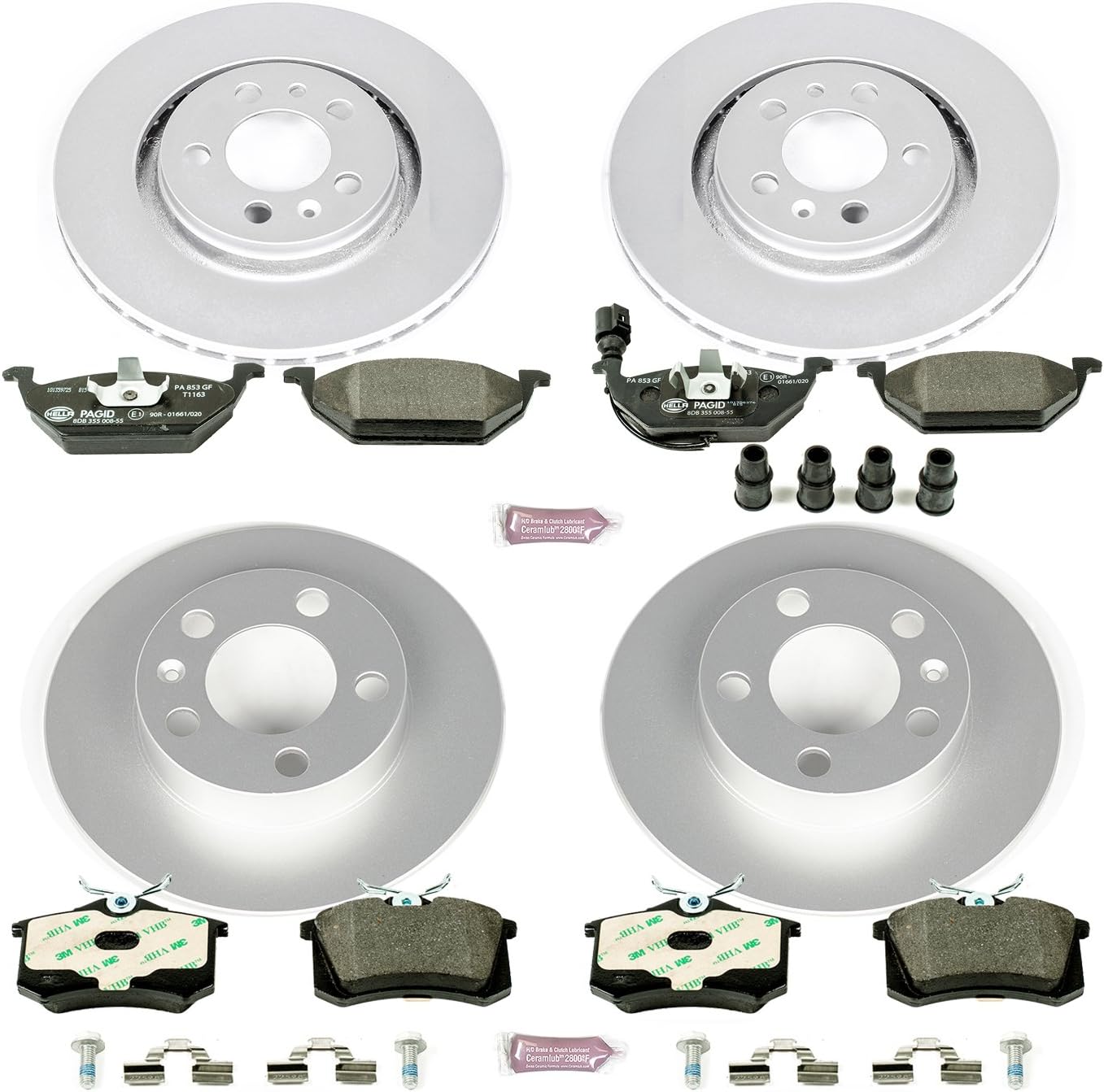 Power Stop ESK840 Front & Rear Euro-Stop Brake Kit Volkwagen For Volkswagen Beetle 1999-2006, Volkswagen Golf 1999-2006, Volkswagen Jetta 1999-2005 [Model Specific]