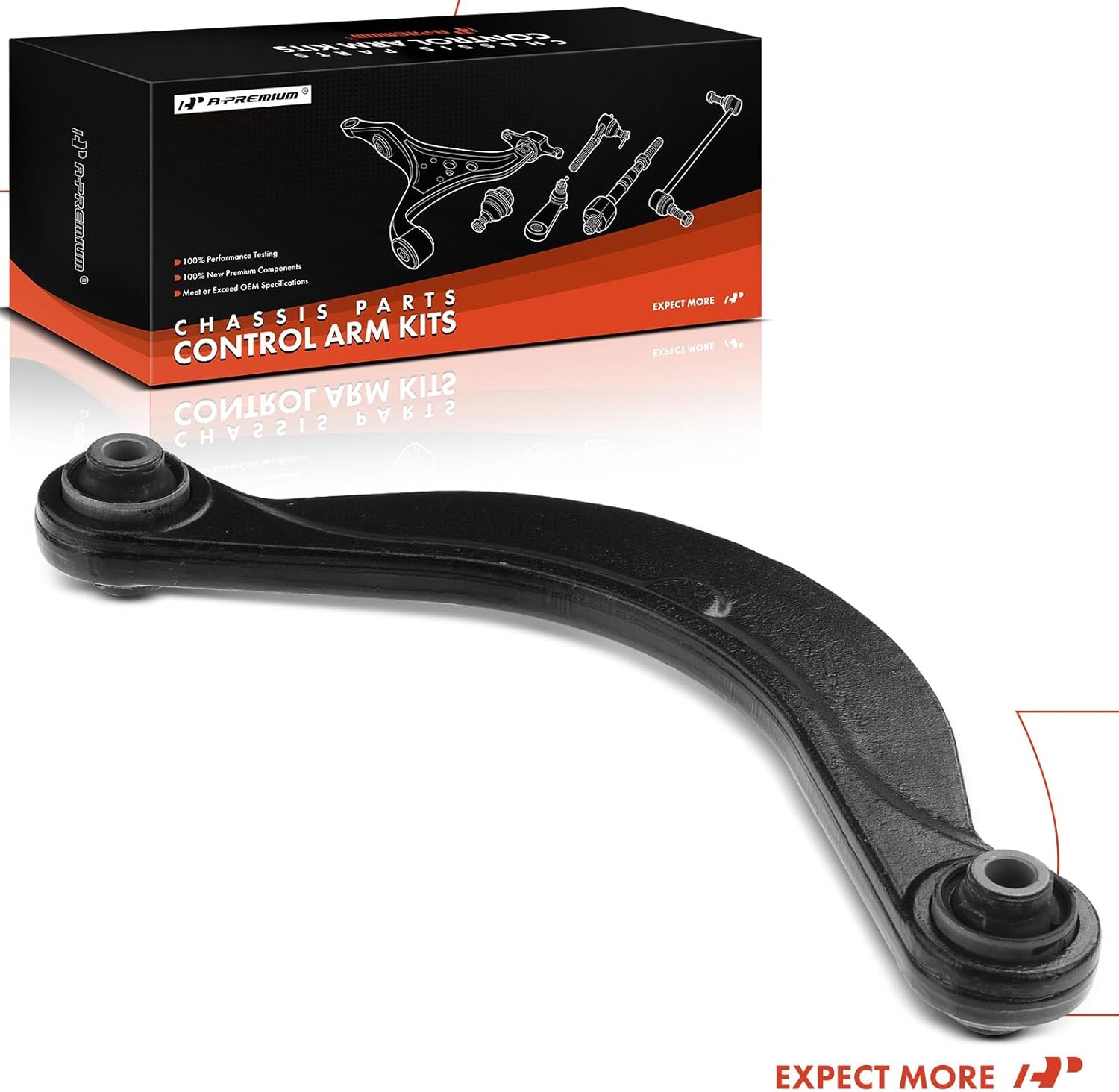 A-Premium Rear Upper Control Arm, with Bushing, Compatible with Ford Fusion 2006-2012, Lincoln MKZ 2007-2012, Zephyr 2006, Mercury Milan 2006-2011