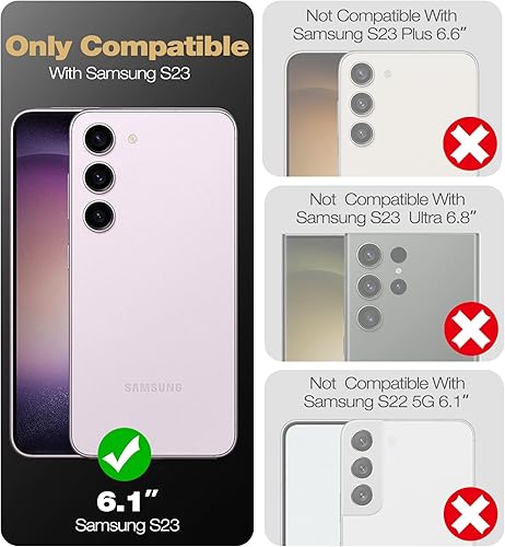 Miniatura 2 de Dexnor Funda de cuerpo completo para Samsung Galaxy S23 5G6.1 pulgadas, Marco frontal extra Protección de grado militar de servicio pesado con