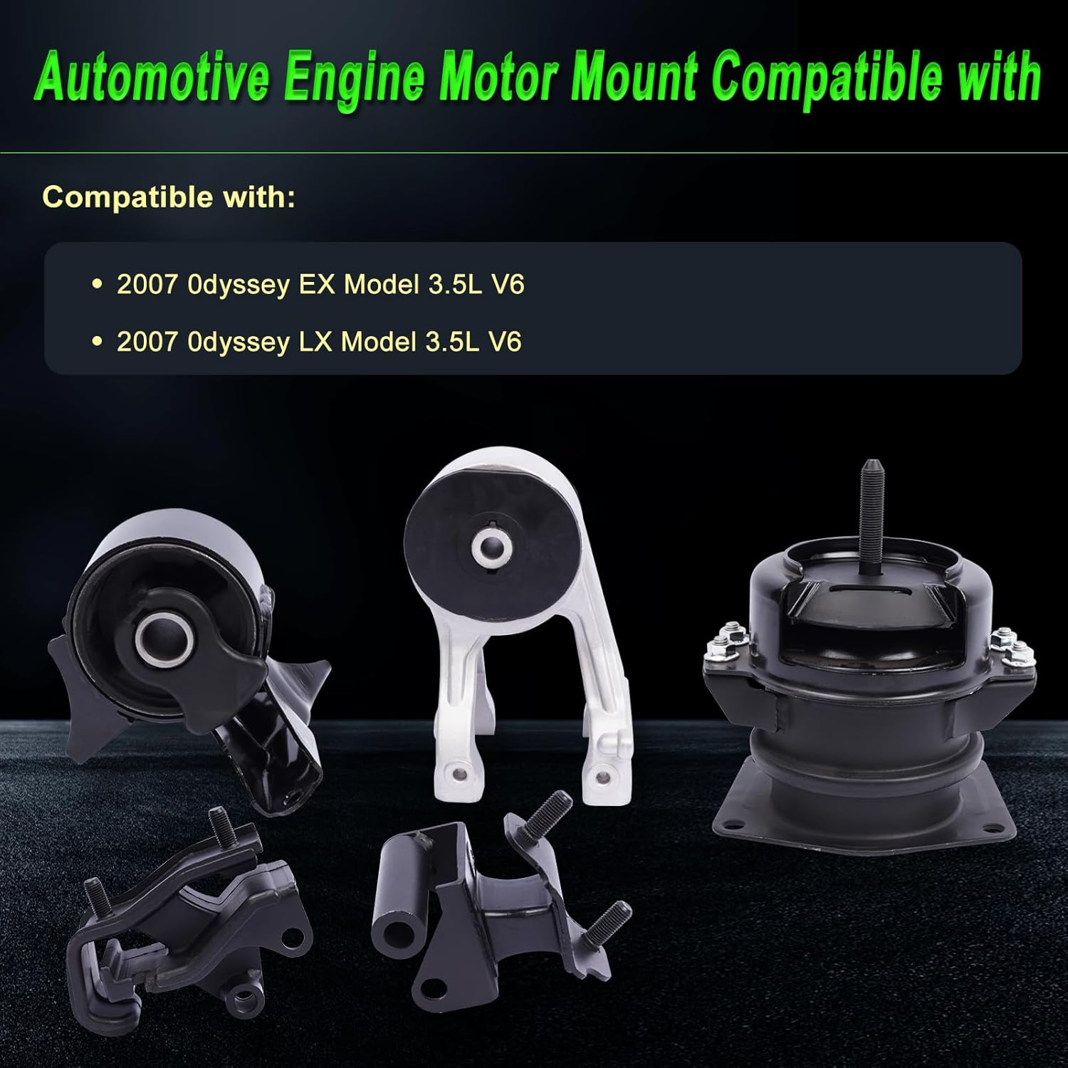 Engine Motor Mount Compatible with 2007 Odyssey EX LX 3.5L V6 Replacement for EM9247 A4553 A4587 A4558 A4557