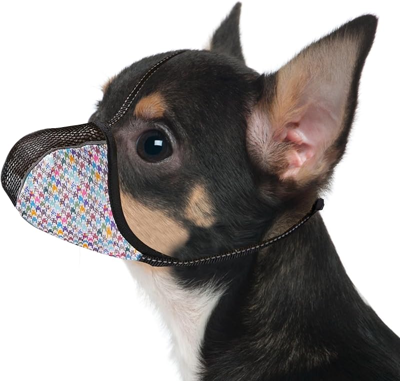 Focinheira semienvolvente para cães JOYPAWS com malha respirável e faixa refletiva GZT003P