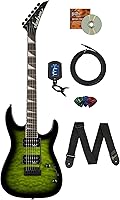 Vista 8 de Jackson JS Series Dinky JS20 DKQ 2PT Transparent Black Burst Paquete con cable, afinador, correa, púas y DVD de guitarra Austin Bazaar