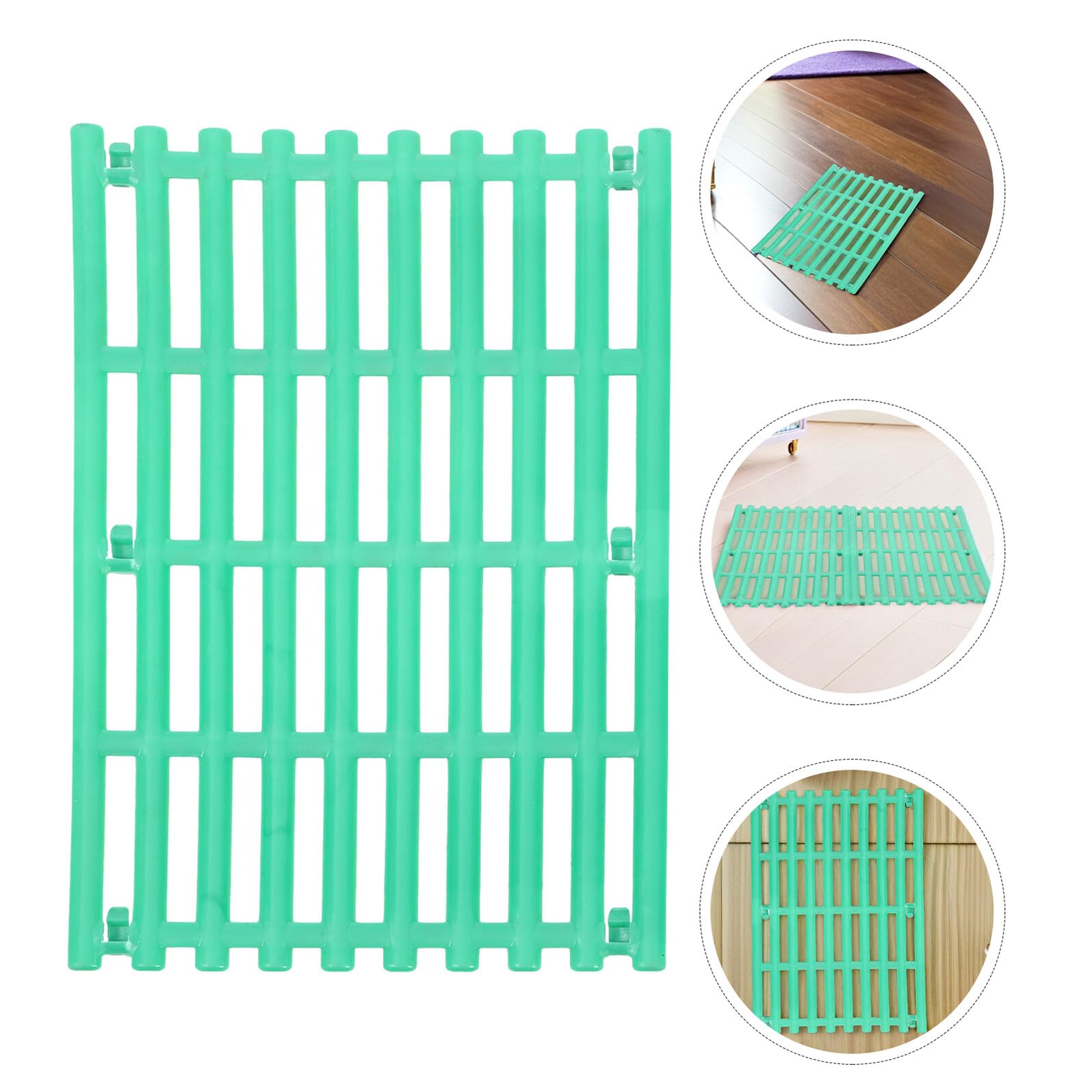 VILLCASE Tappetini Assorbenti per Animali Domestici 4 Unitá in Plastica Verde per Gabbia Coniglio, Resistenti all'Usura e Facili da Pulire, per Cunicoli e Piccoli Animali