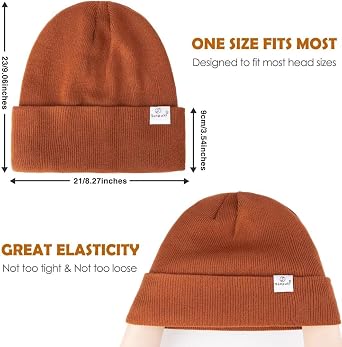 3 Pack Satin Lined Winter Beanie Hats for Women Men,Silk Lined Beanie Knit Soft Warm Cuffed Hat