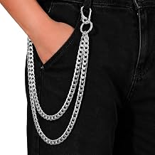 SABOZE Pants Chain Wallet Chain, Layered Chain for Jeans