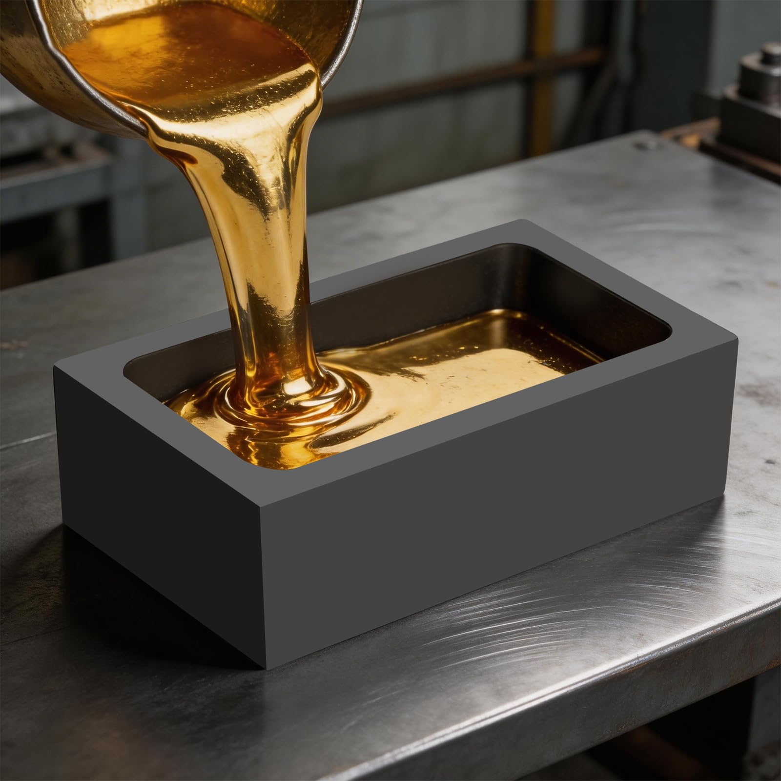 Kokille in grafite ad alta purezza, forma a barretta di grafite, oro-argento, alluminio, rame, ottone, zinco, piombo, pressofusione Confezione da 1 kg