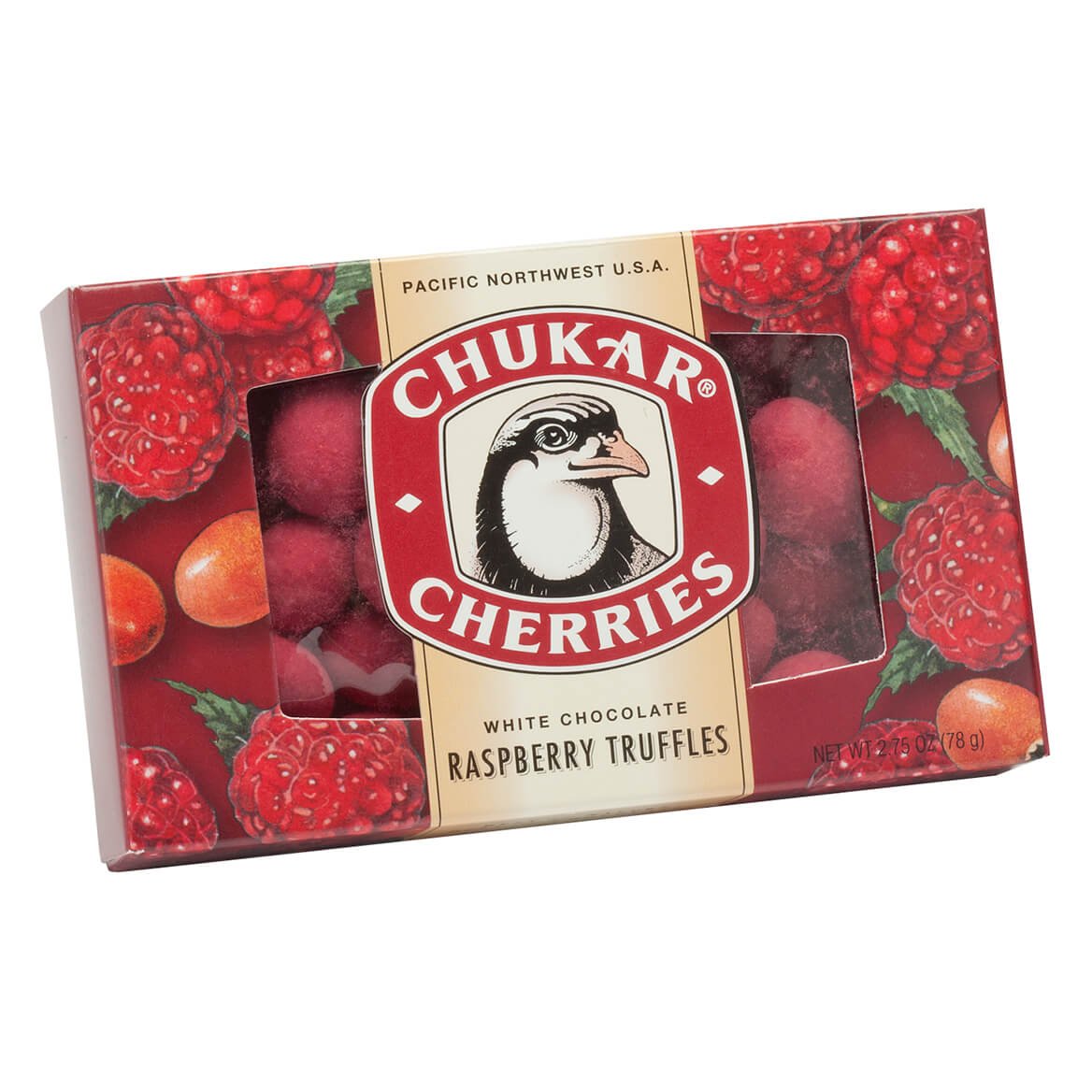 White Chocolate Raspberry Truffles - 2.75 oz - Chukar Cherries