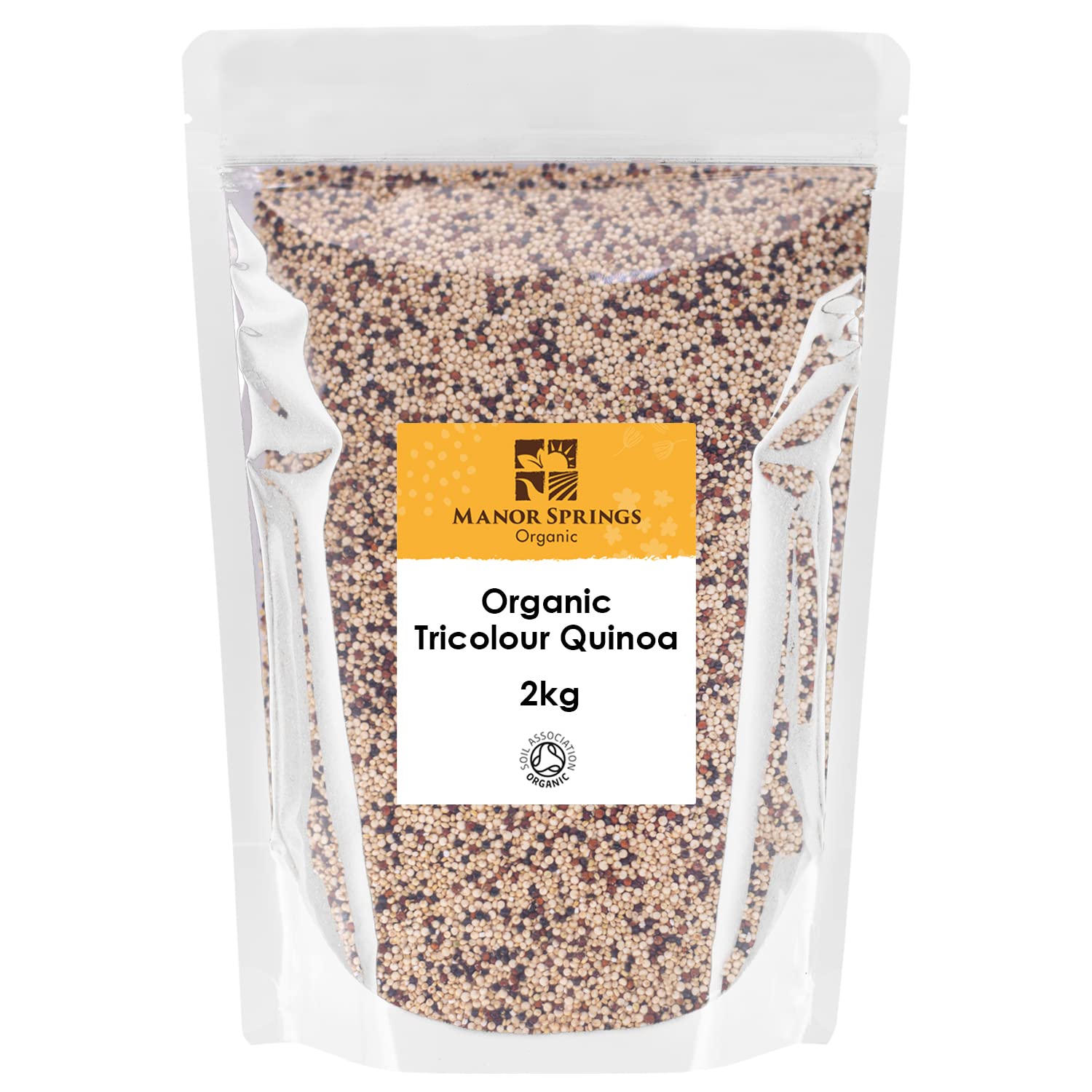 Organic Tricolour Quinoa 2kg by Manor Springs OrganicSoil AssociationSoil AssociationSoil Association