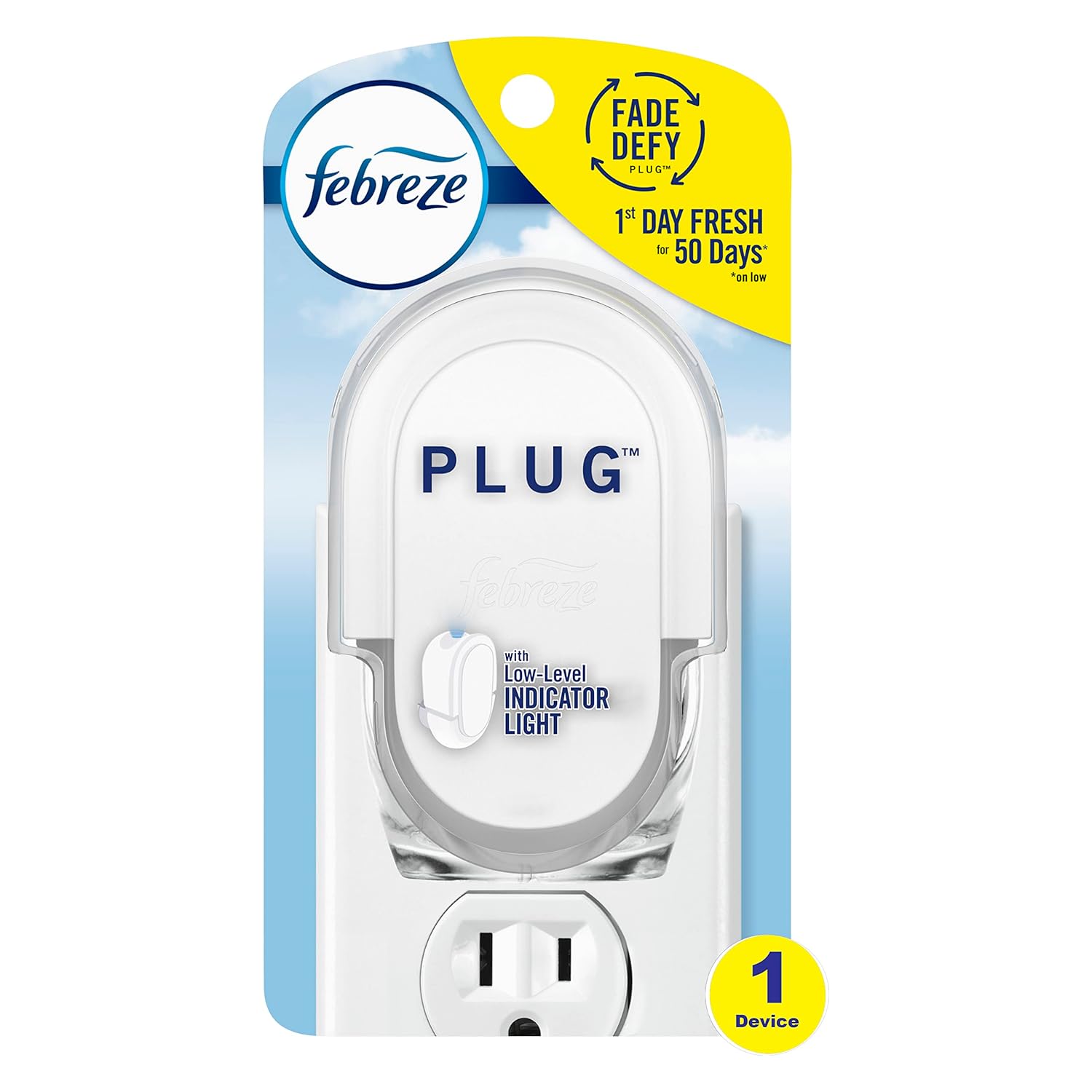Febreze Plug In Air Freshener Odor-Fighting Scented Oil Warmer Device Air Fresheners for Home and Bathroom and Kitchen