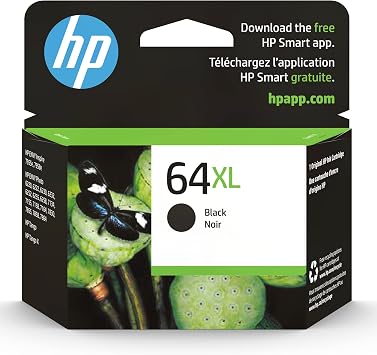 Amazon.com: Cartucho de tinta de alto rendimiento negro HP 64XL | Funciona  con HP ENVY Inspire 7950e; ENVY Photo 6200, 7100, 7800; Tango Series |  Elegible para tinta instantánea | N9J92AN : Electrónica
