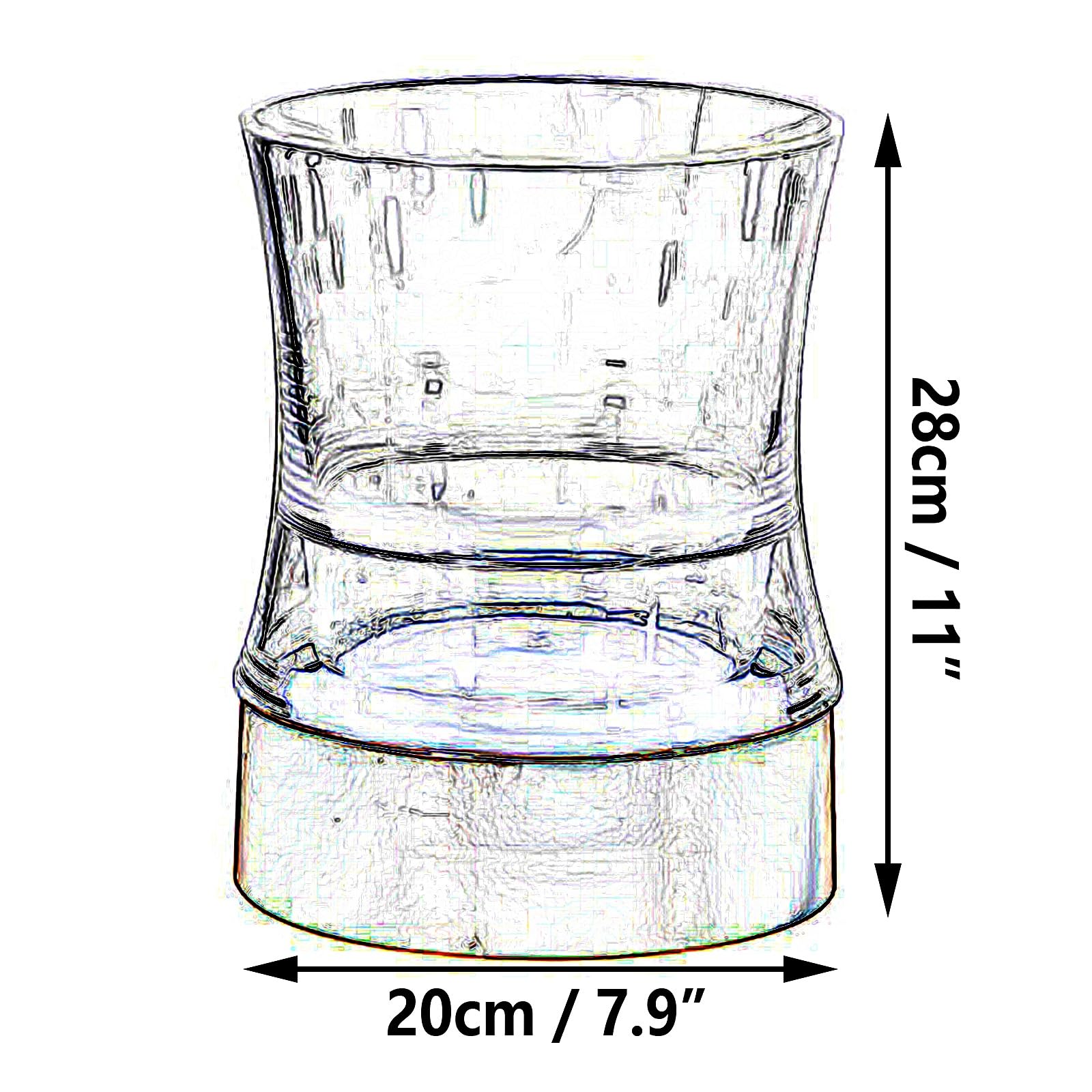 Enfriador de Botellas Luminosa Comercial Accesorios de Bars Cubitera Acrílica para Champán para Fiestas Privadas, Restaurantes de Hotel, Bares Informales, Discotecas(White)