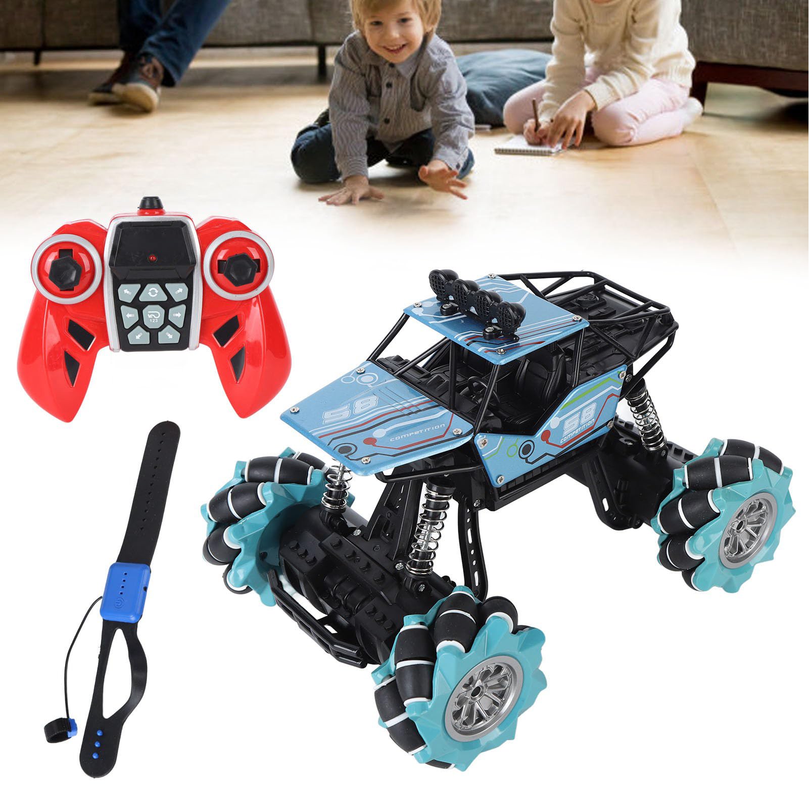 Alomejor Voiture Télécommandée à Capteur Gestuel, Voiture RC Drift 360