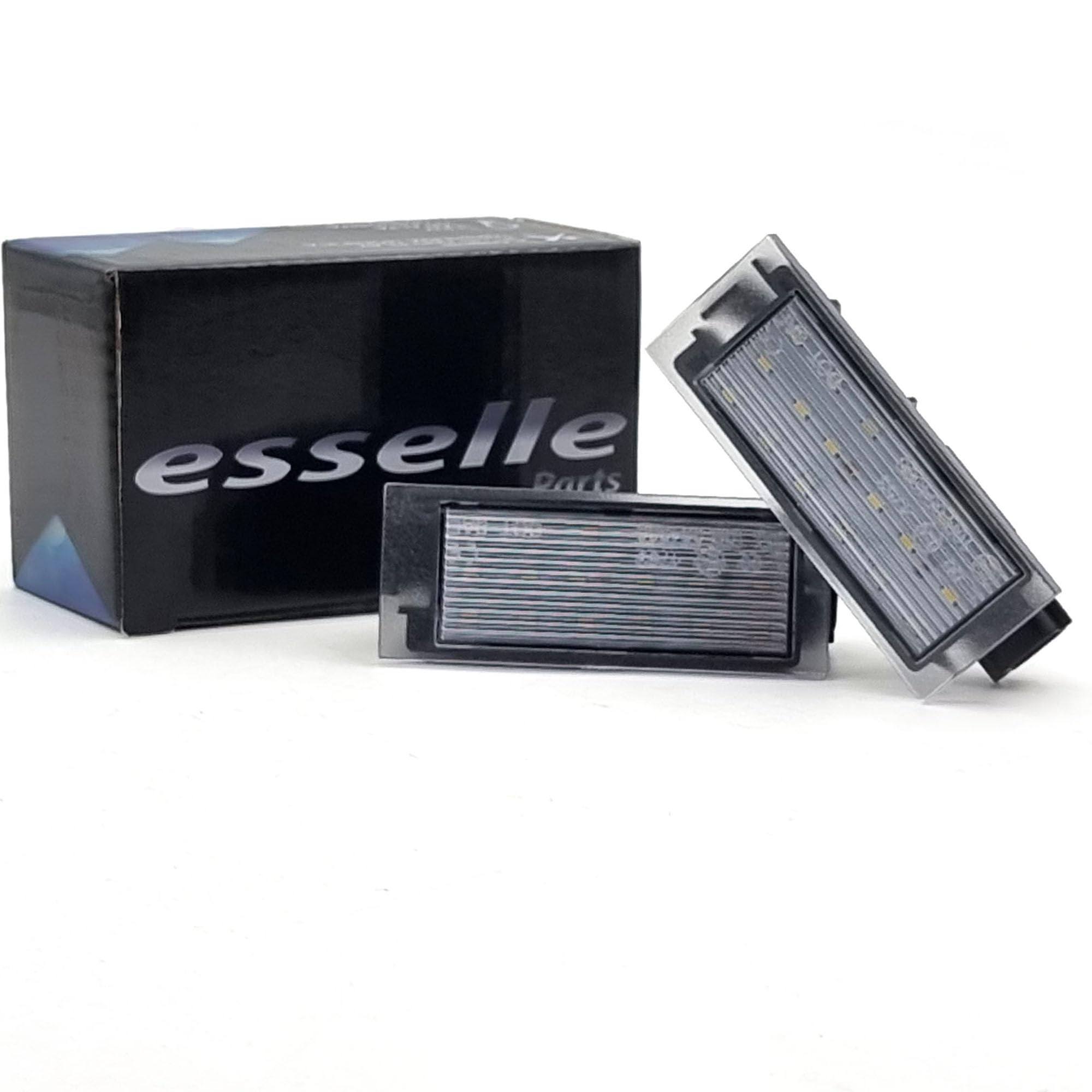 Placchette Luci Targa LED Compatibili con Renault Arkana Clio 3 Clio 4 Espace 5 Kadjar Kangoo 2 Koleos Laguna 2 Laguna 3 Master Megane 4 Talisman Twingo MK2 18 SMD CANBUS 6000K Bianco Plug & Play