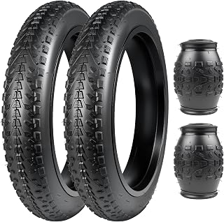 20/24/26x3.0 Electric Bike Tire Fat E-Bike Tires Heavy Duty High-Performance Wear-Resistant Mountain Snow Bicycle Tires/Tubes,Black/White Wall