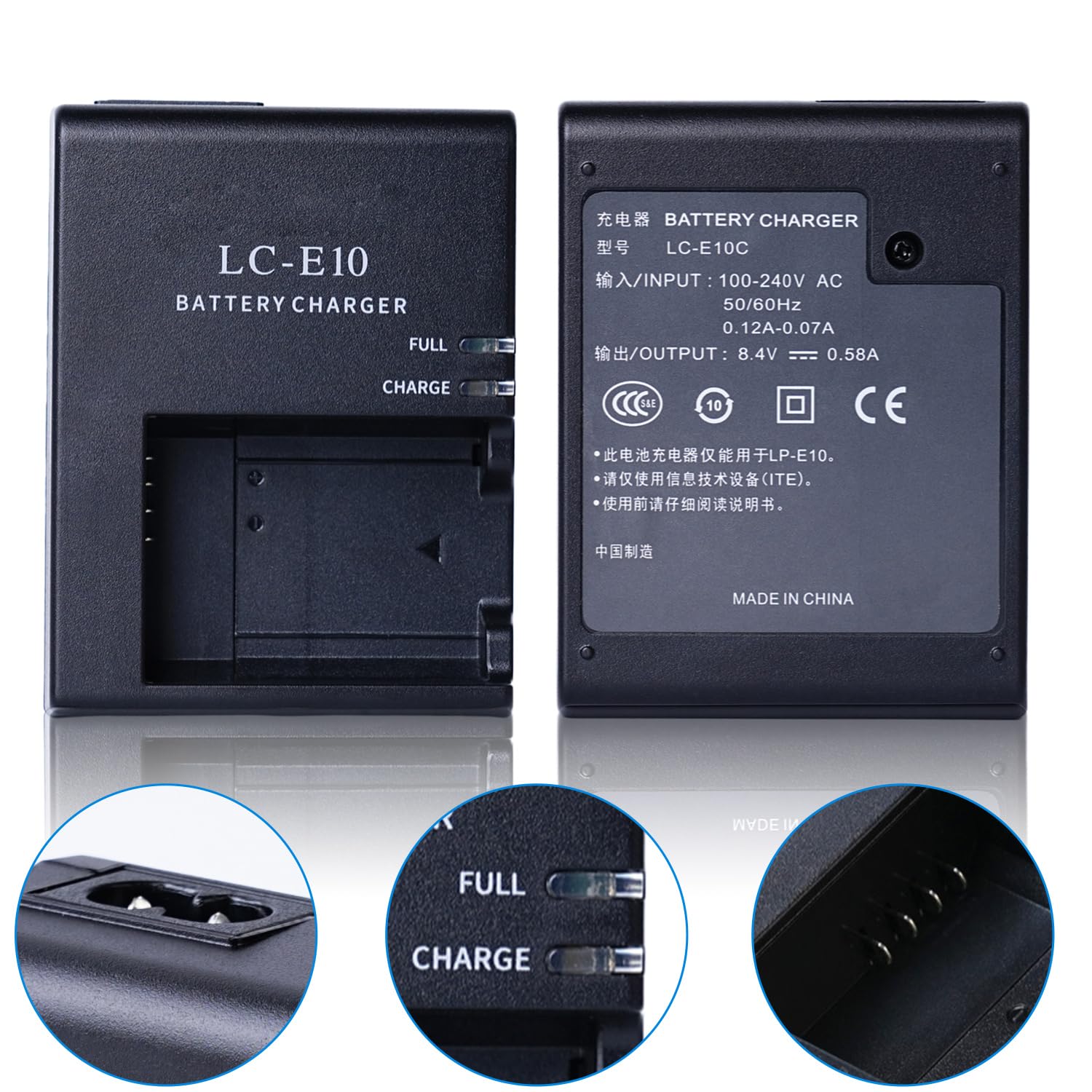 YUEFANSHEN LP-E10 LC-E10C LC-E10 LC-E10E Fotocamera Compatibile Con Canon EOS Rebel T7, T6, T5, T3, T100, EOS 4000d, 3000d, 2000d, 1500d, 1300d, 1200d, 1100d, 1100d, 1500d, 1300d, 1100dkiss E Di Più