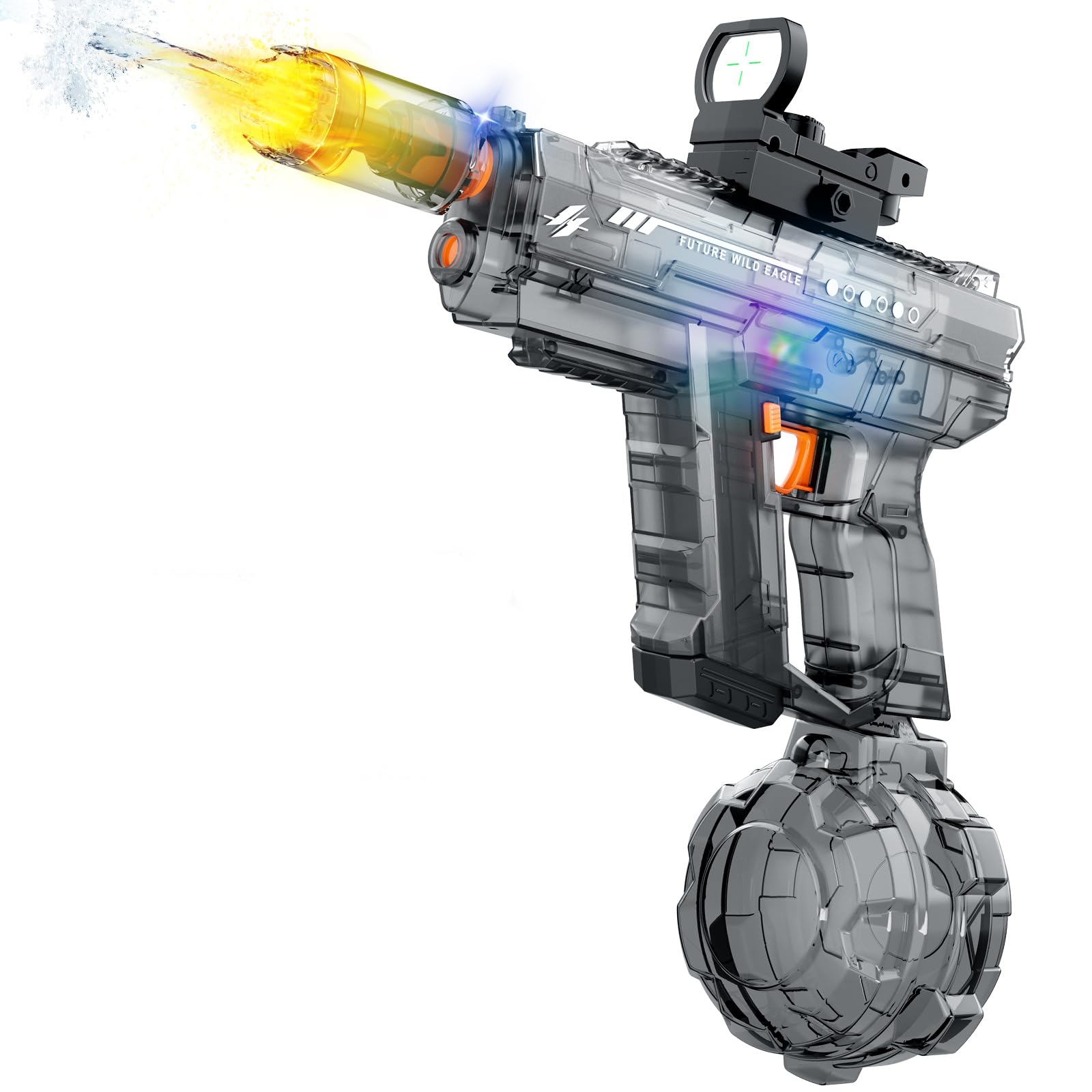 Vmiya Electric Water Gun for Adults and Kids, Light Up Automatic Squirt Gun Watergun, 800CC Large Capacity, 26-33 FT Long Range, Summer Outdoor Beach Pool Party Toy Gift