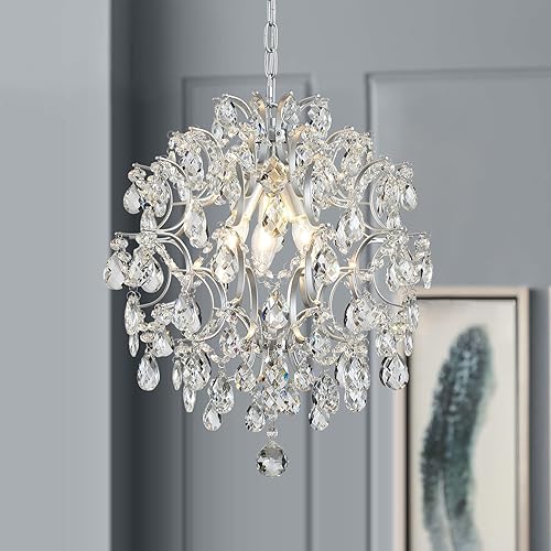 Vista 44 de Bestier - Lámpara colgante de cristal Cromado